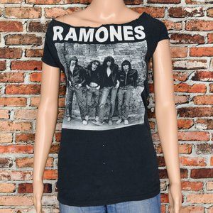 Women's Ramones Modified Cut Up Short Sleeve T-Shirt